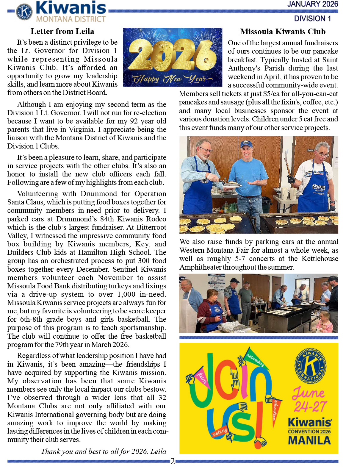 2026 January Newsletter Page 2