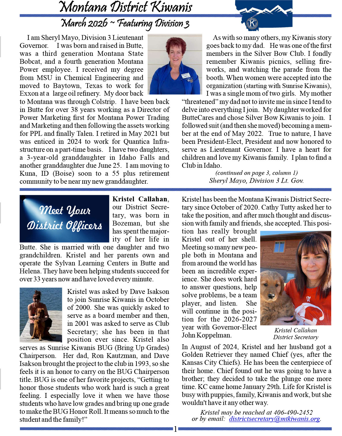 2026 March Newsletter Page 1